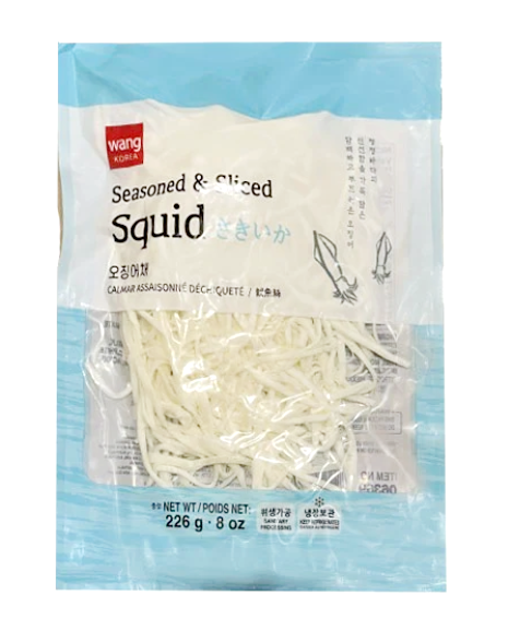 Wang 오징어채 226g (Seasoned & Sliced Squid 226g)