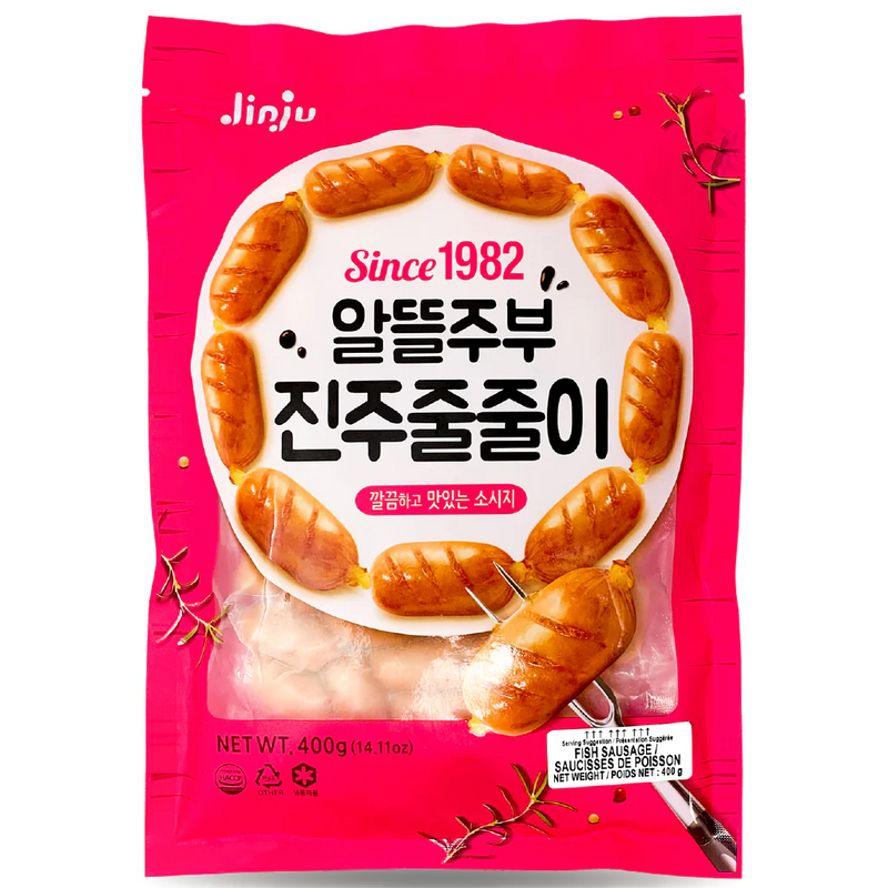 진주햄 알뜰주부 줄줄이 어육 비엔나 400g (Jinju Vienna Fish Sausage 400g)