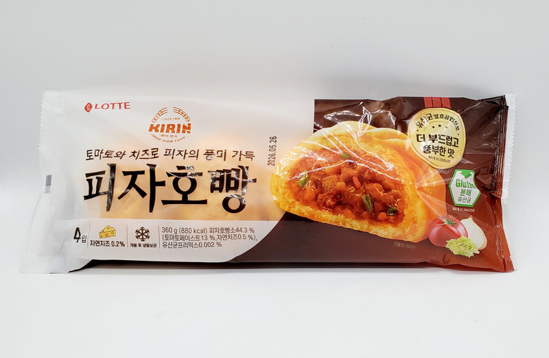 롯데 기린 피자 호빵 4개입 360g (Lotte Kirin Redbean Steamed Bun)