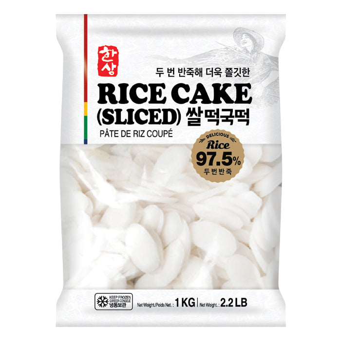 한상 두번반죽한 쫄깃 쌀 떡국떡 1Kg (Hansang Sliced Rice Cake 1Kg)