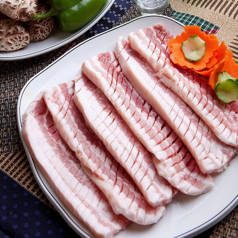 [팩당 $3 할인] 냉장 벌집 삼겹살 1Kg (Sliced Pork Belly 1Kg)