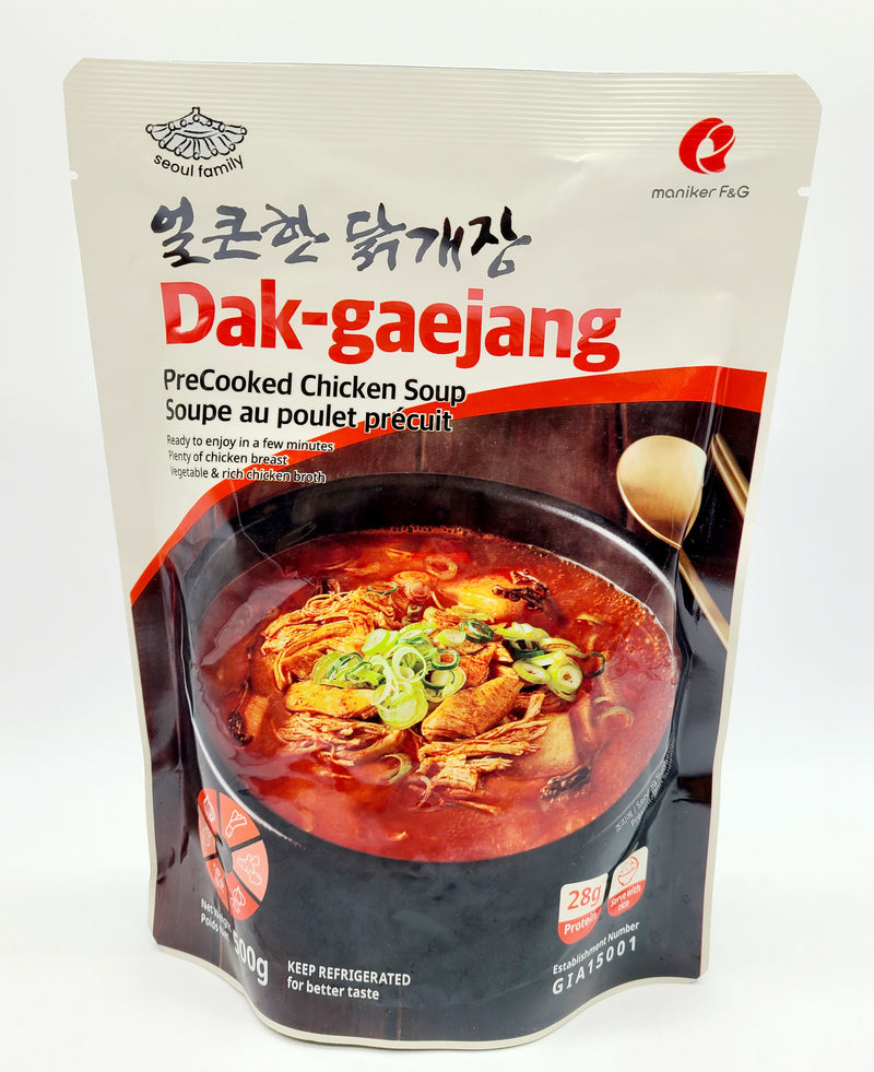 [10/31일까지 $2 할인] 마니커 얼큰한 닭개장 500g (Dak-gaejang (Pre-cooked Spicy Chicken Soup) 500g)