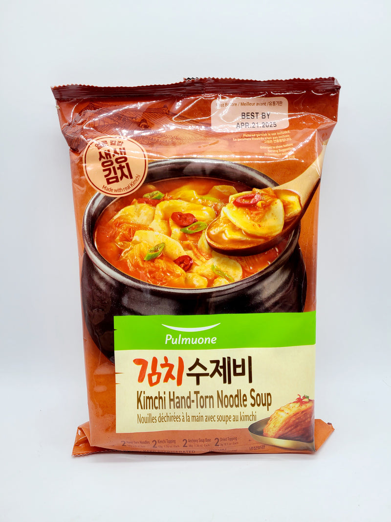 풀무원 김치 수제비 (Pulmuone kimchi hand_torn noodle soup)