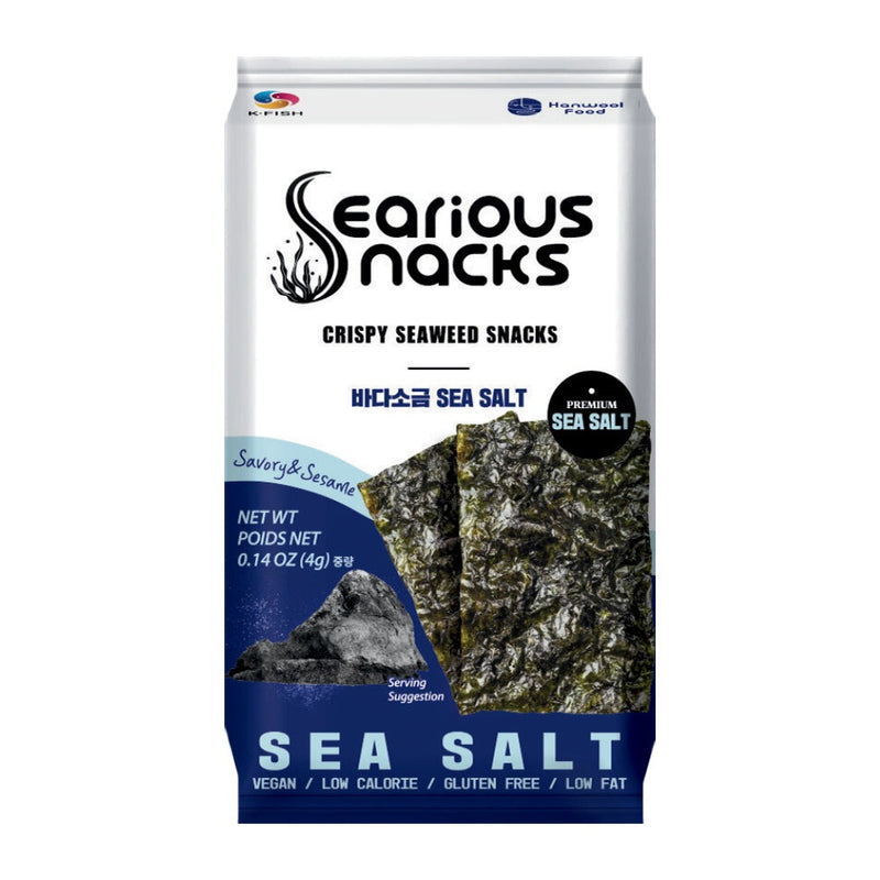 [Searious Snacks] 바다소금 도시락김 4g 12팩입 (Searious Roasted & Seasoned Seaweed Snack 12units)