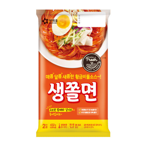 [30% 할인] 아워홈 매콤 생쫄면 430g (Spicy Chewy Noodle)
