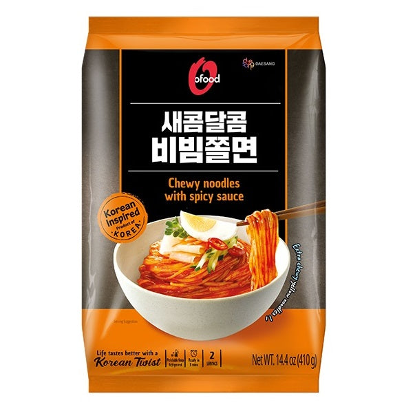 청정원 오푸드 새콤달콤 비빔 쫄면 780g (DS Chewy Noodles With Spicy Sauce 2 Servings)