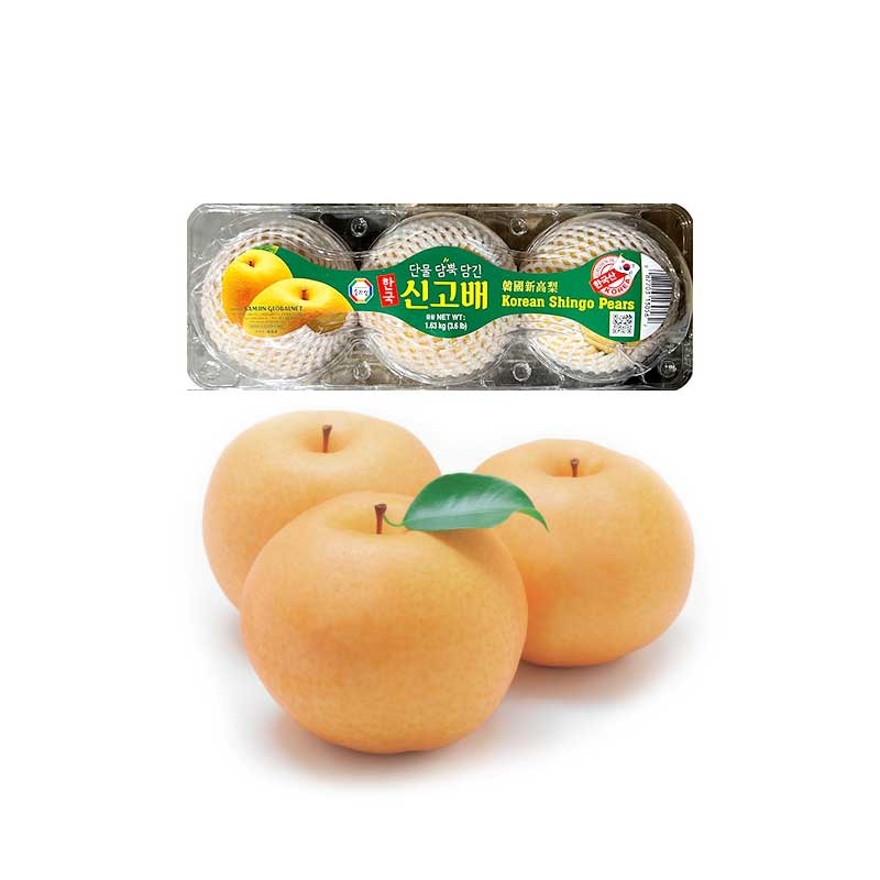 한국  나주산 원황배 3과 (Korean Pear 3 Pieces)