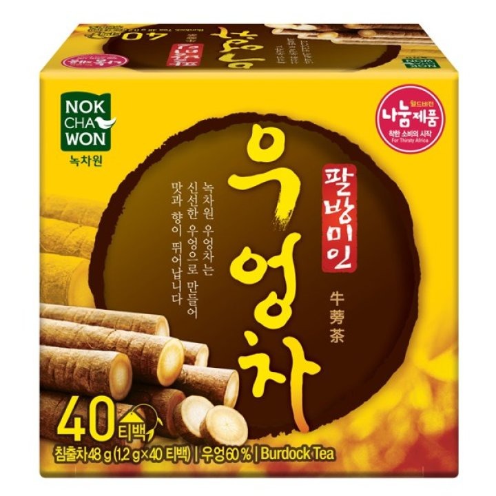[20% 할인] 녹차원 우엉차 40T (Nokchawon Burdock Tea in Teabag 40T)