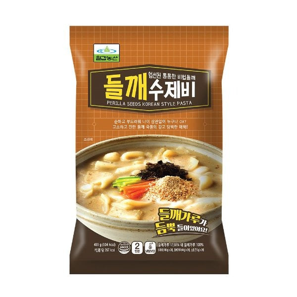 칠갑농산 들깨 수제비 2인분 455g (Chilkab Nongsan Perilla Seeds Korean Style Pasta 455g