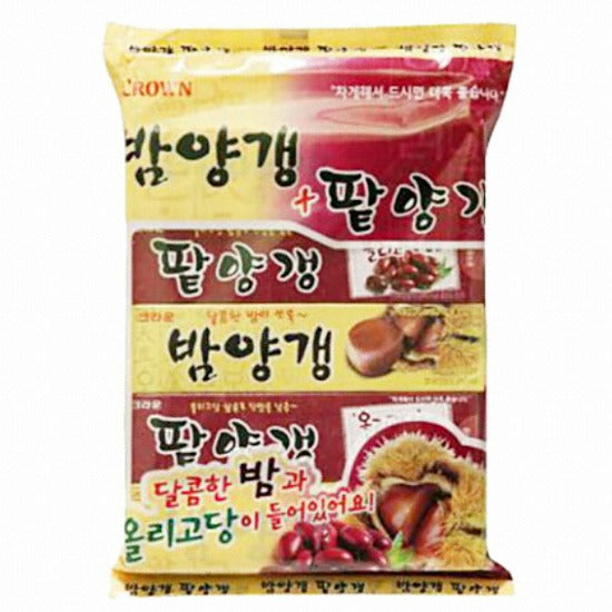 [30% 할인] 크라운 밤양갱+팥양갱 50g 10개입 (Crown Sweat Jelly Red Bean 10Pack)
