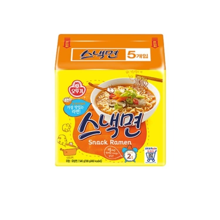 [20% 할인] 오뚜기 스낵면 멀티 5봉입 108g (Ottogi Snack Noodle) / - BEST BY : Aug.01.2024