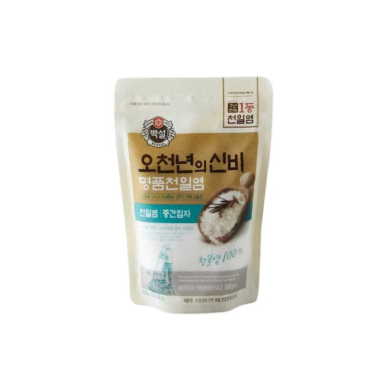 백설 오천년의 신비 명품 천일염 (중간 굵기) 500g (BaekSul Natural Premium Sea Salt 500g)