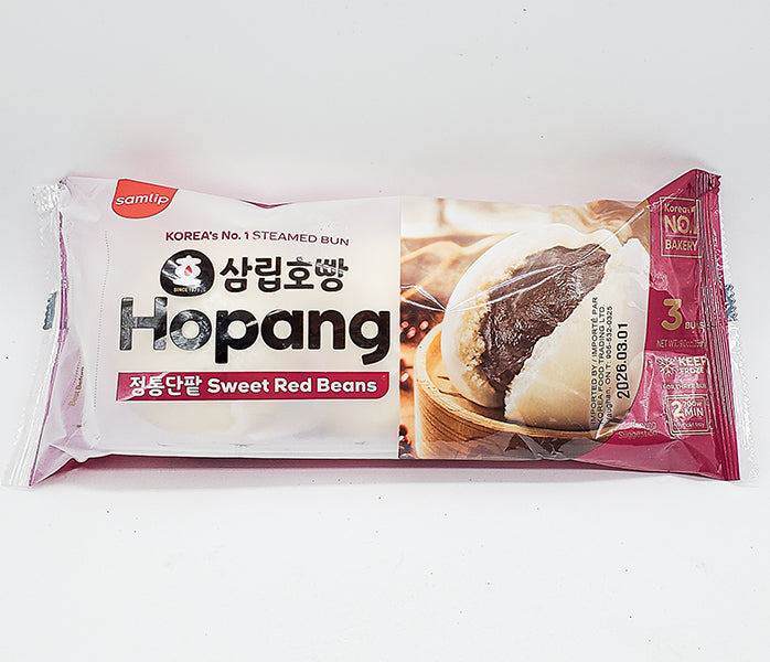 삼립 단팥 호빵 85gX3개입,255g (Samlip Red Bean Steam Bun 85gX3Units, 255g)