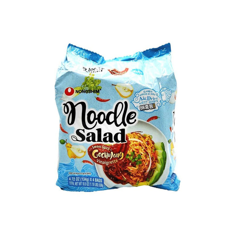 [20% 할인] 농심 비빔면 누들 샐러드 (고추장) 4개입  (Nongshim Noodle Salad gochujang 4/134g)