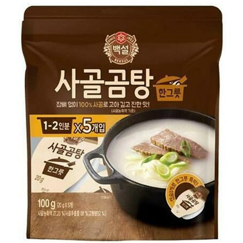 백설 사골곰탕 한그릇 20g x 5개 (Baesul Soup Stock-Beef Flavor)