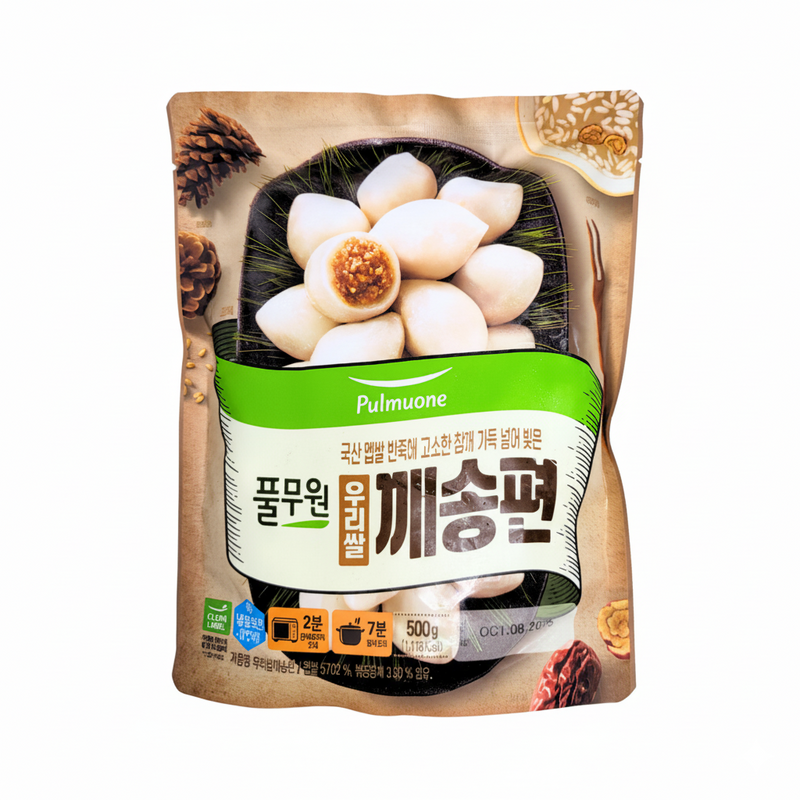 [풀무원 입점기념 10% 할인] 깨송편 480g (Half-moon Shaped Rice Cake Song-pyeon w/Sesame Filling 480g
