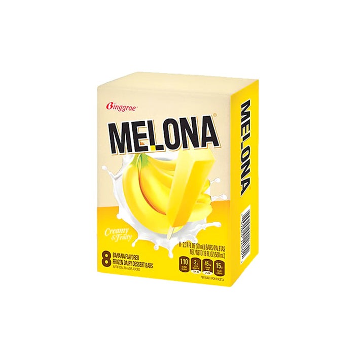 빙그레 메로나 바나나 8개입 (Binggrae Melona Banana Flavored Ice cream 8 Units)
