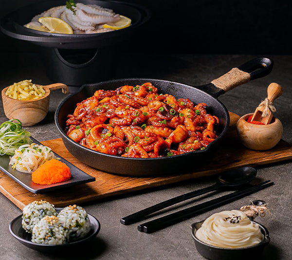 한상 동우 얼짱 쭈꾸미 매운맛 2~3인분 650g (HS Seasoned Webfoot Octopus-Spicy)