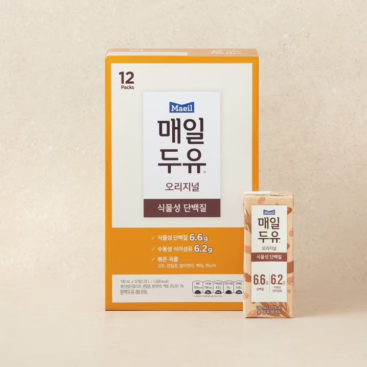 매일 두유 오리지널 190ml 12개입 (Maeil Soymilk Original)