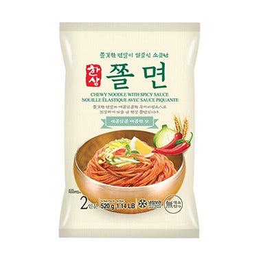 [$2 할인] 한상 쫄면 2인분 520g (Chewy Noodle With Spicy Sauce - For 2)