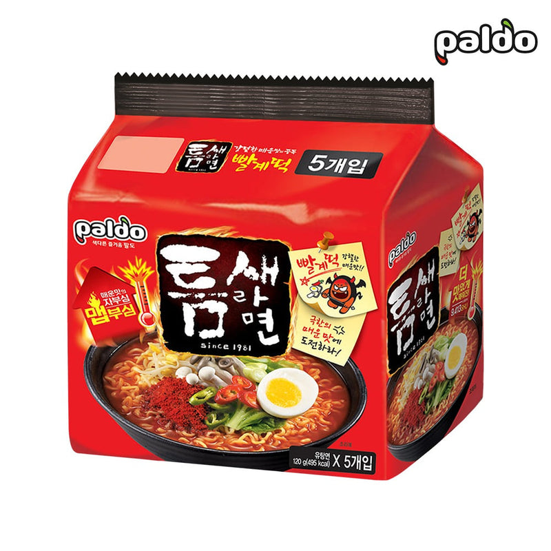 팔도 틈새 라면 120g X 5팩입 (Paldo Teum-sae Ramen Spicy 120g X 5Units)