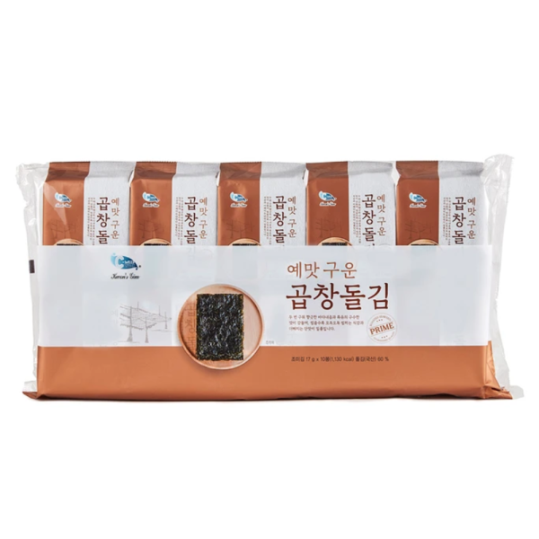 [20% 할인] 강추!! 두번 구운 예맛 곱창 돌김 17g 10팩 (Yemat Premium Prime Rock Seaweed)