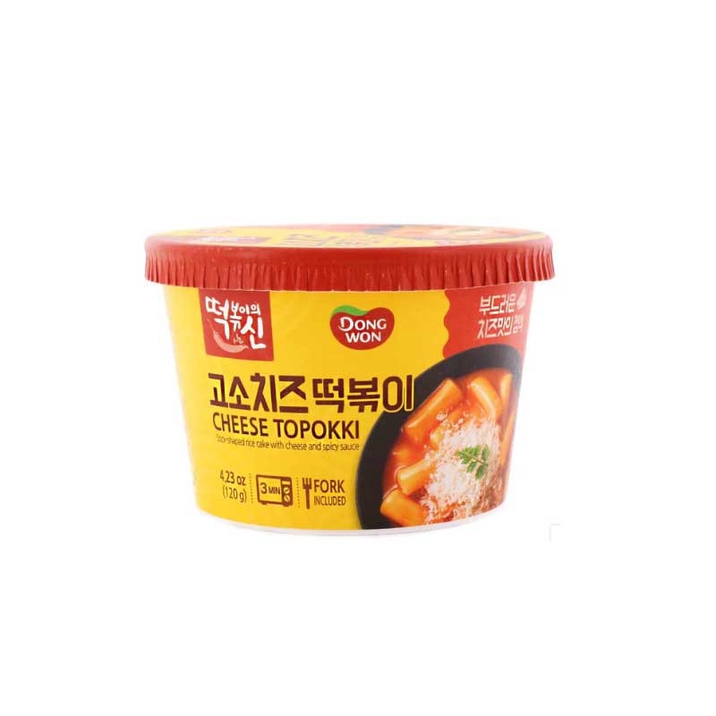 동원 떡볶이의신 고소치즈 떡볶이 컵 160g (Dongwon Cheese Topokki Cup)