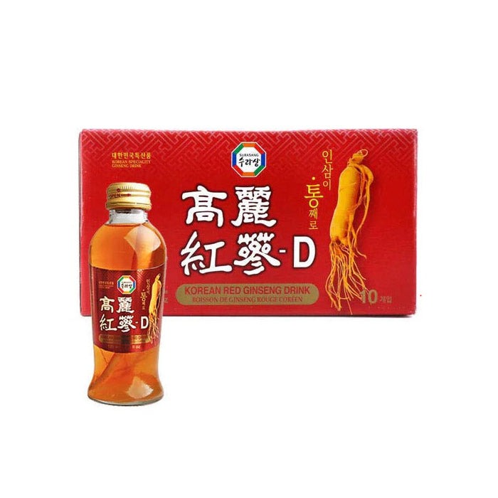 수라상 고려 홍삼 D 드링크 120ml 10개입 (Korean Red Ginseng Root Drink 10/120ml)