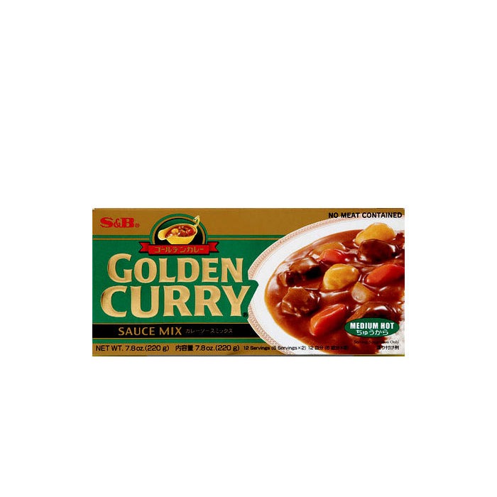 S&B 골든카레 약간매운맛 220g (Golden Curry Medium Hot 220g)