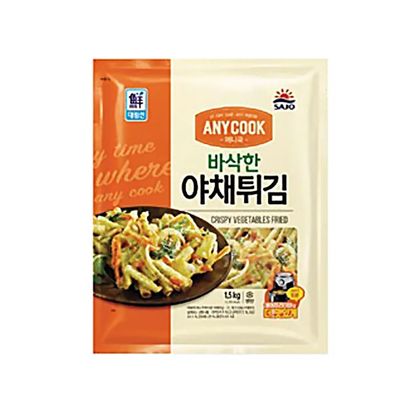 [신제품 입고 10% 할인] 대림선 애니쿡 바삭한 야채튀김 1.5Kg (Daerim Anycook Crispy Vegetable Fritters)
