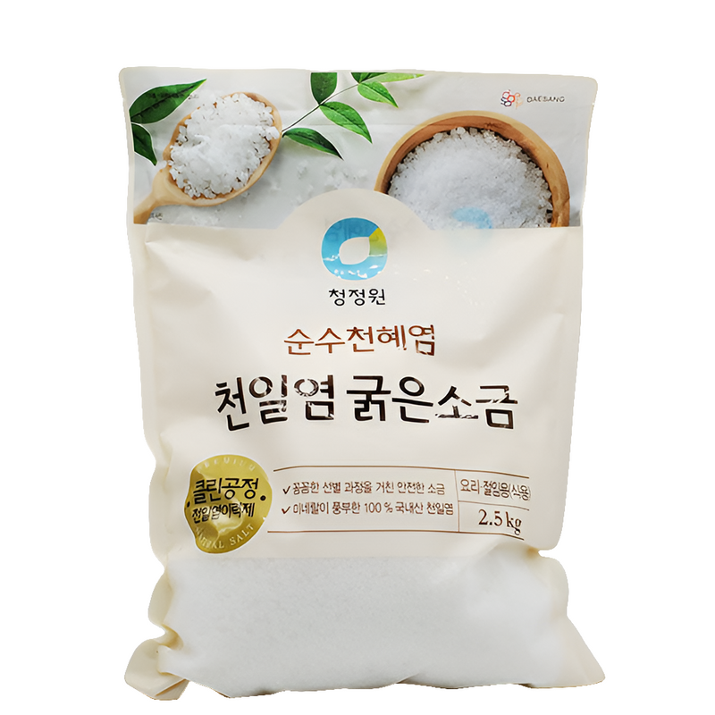 청정원 순수 천혜염 천일염 굵은소금 2.5Kg (Dasang Solar Salt - Coarse 2.5Kg)