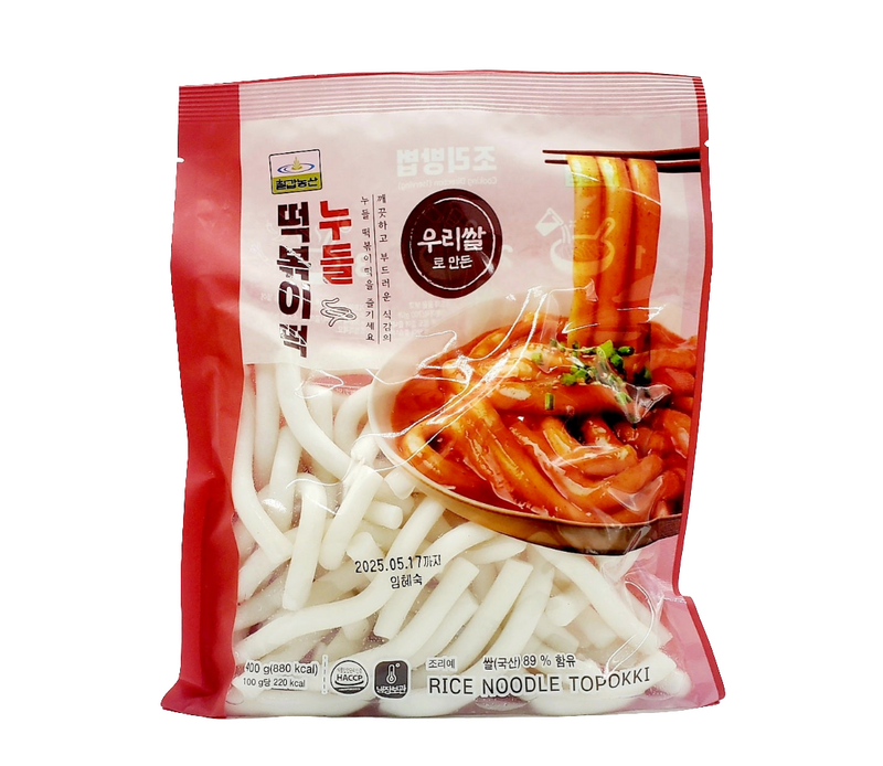칠갑농산 우리쌀 누들 떡볶이떡 400g (Rice Noodle Topokki 400g)