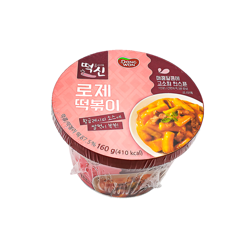 동원 떡볶이의신 로제 떡볶이 컵 160g (Dongwon Rose Topokki Cup)