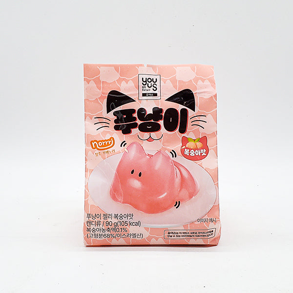 건영 푸냥이 젤리 90g (KY Cat Shape Pudding Jelly (Peach) 90g)