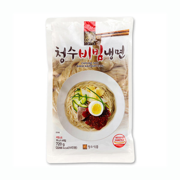 청수 비빔 냉면 720g 4인분 (ChungSu Spicy Cold Noodle - Bibim NangMyeon 720g)
