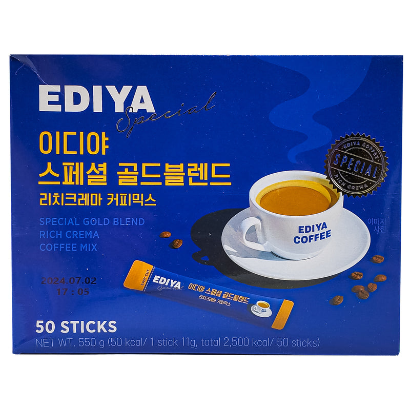 이디야 스페셜 골드블렌드 리치크래머 커피믹스 50개입 (Ediya Special Gold Rich Crema Coffee Mix)