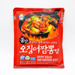 수라상 불맛 오징어 짬뽕탕 2인분 400g (Spicy Squid And Seafood Soup 2 Servings)
