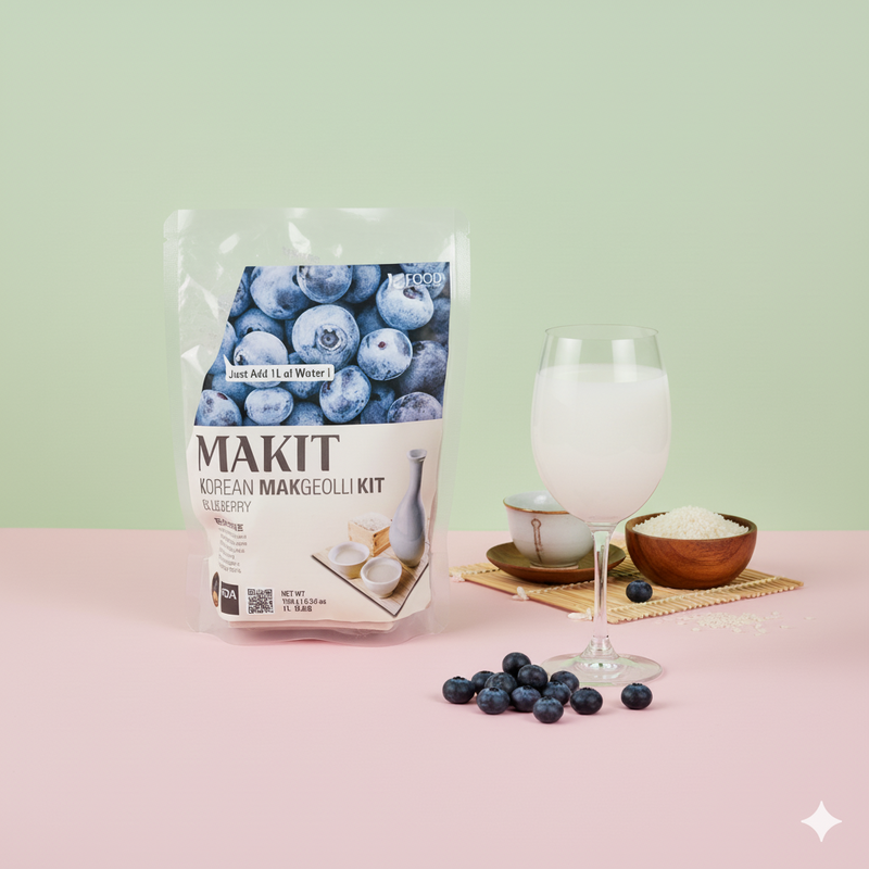 막킷 K-막걸리 블루베리맛 (Makit Blueberry Makgeolli Kit)