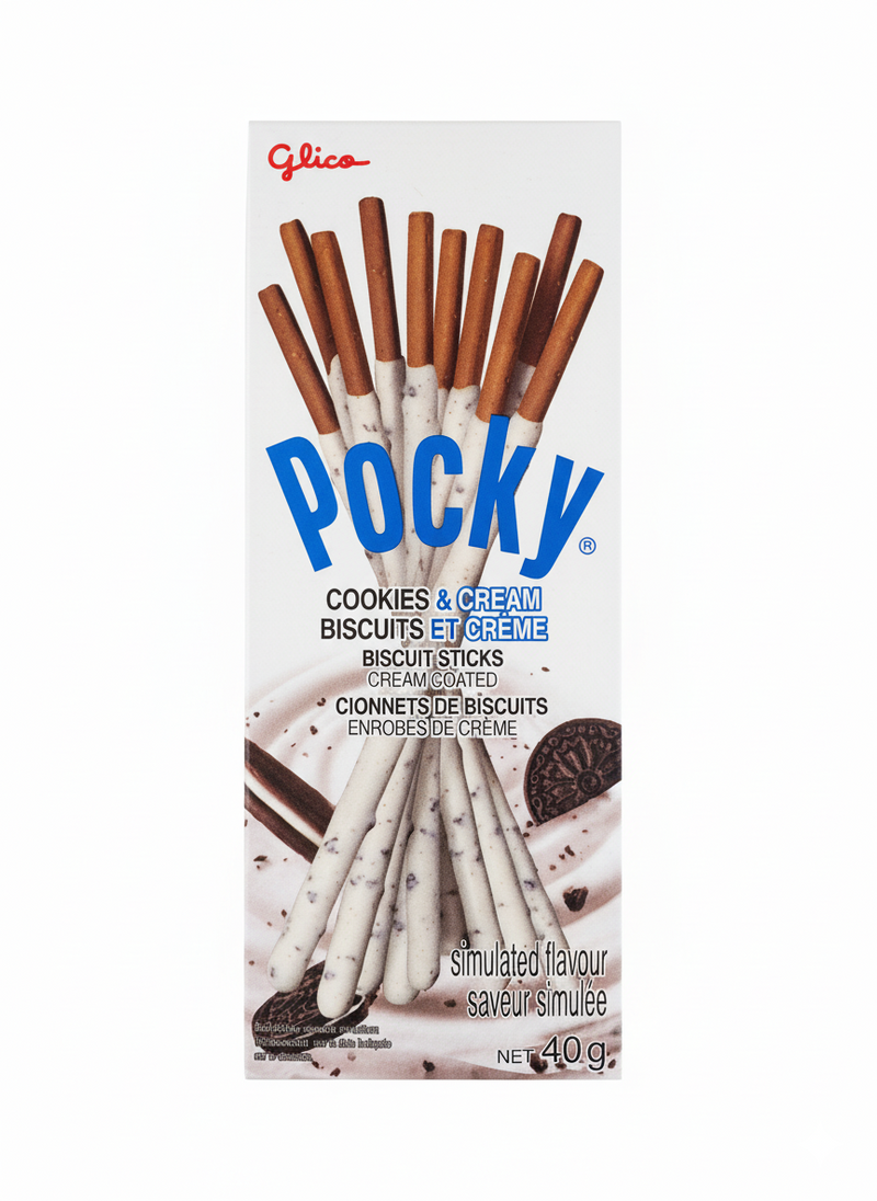 Pocky Cookies & Cream Biscuit Sticks 40g