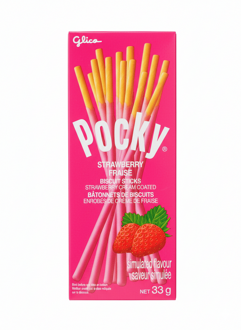 Pocky Strawberry Biscuit Sticks 33g