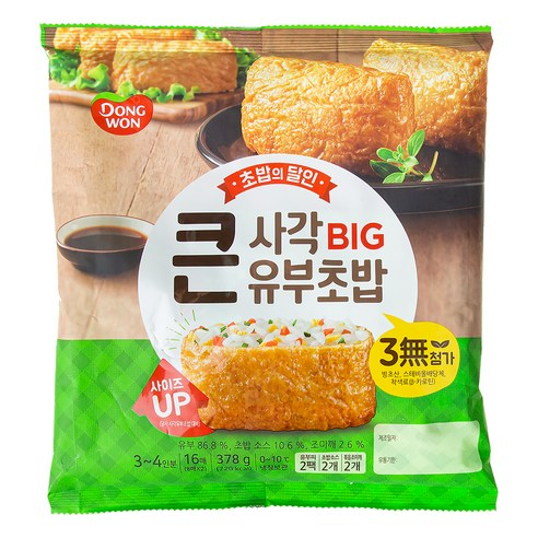 동원 큰사각 유부초밥 378g (Dongwon Fried Soybean Curd Large 378g)