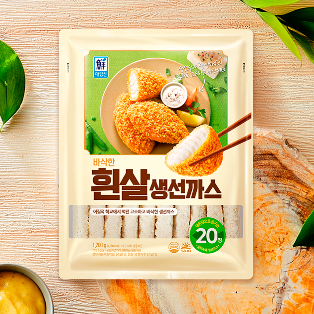 [20% 할인] 대림선 바삭한 흰살 생선까스 1200g (Daelim Crispy White Fish Cutlet 1200g)