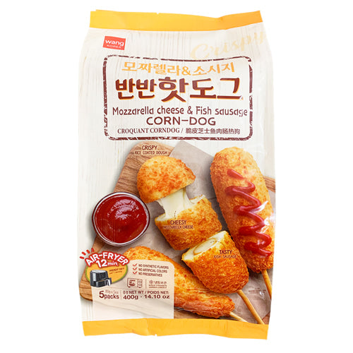 반반 핫도그 CORN DOG 400g (4팩입) (FZN Fish Sausage & Mozzarella Cheese 100g x 4)