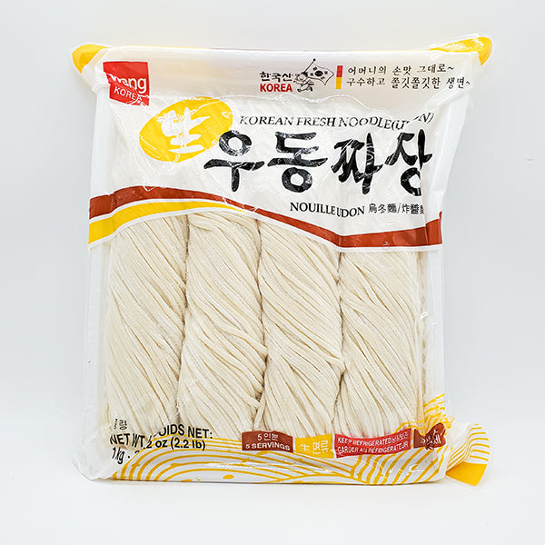 Wang 생 우동 짜장 1Kg (Wang Korean Fresh Noodle for Udon , Jjajang)