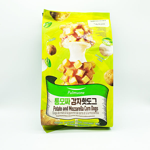 [풀무원 입점기념 10% 할인] 풀무원 통모짜 감자 핫도그 400g (Pulmuone Potato and Mozzarella Corn Dogs)