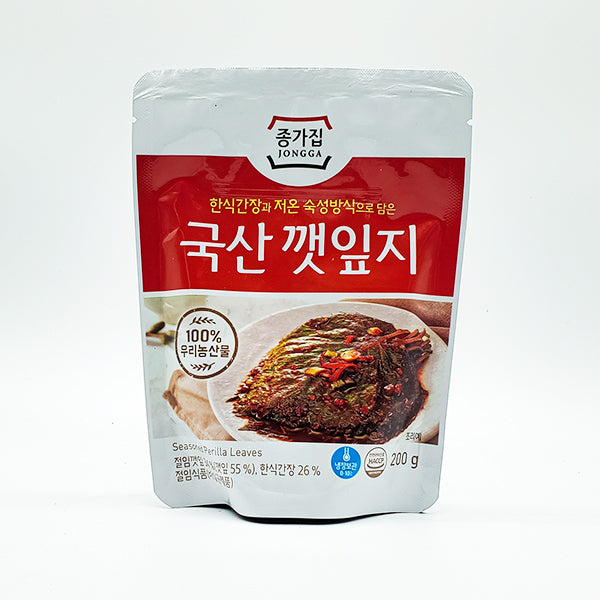 종가집 국산 깻잎지 200g (Korean Pickled Perilla Leaf 200g)