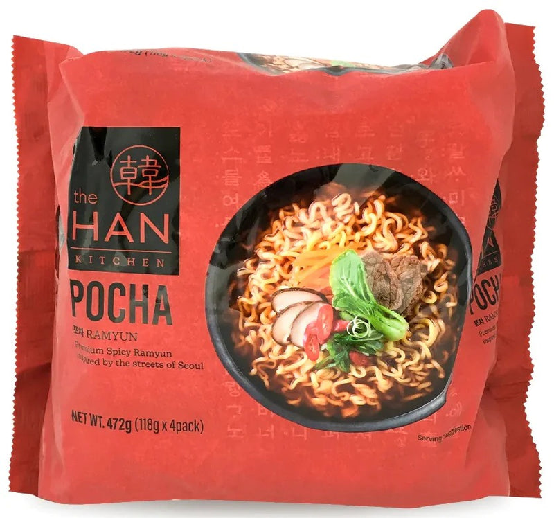 더한키친 포차 라면 119g 4봉입 (The Han Kitchen Pocha Ramyun)