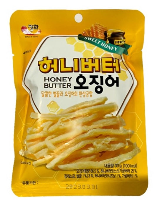 정화 허니버터 오징어 30g (JeongHwa Honey Butter Squid 30g)