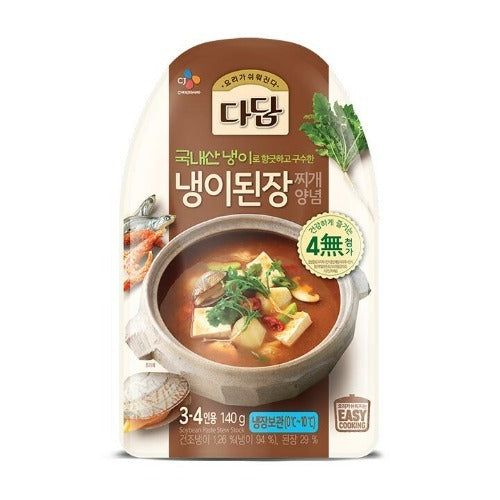 [3개묶음상품] CJ제일제당 다담 냉이된장 찌개양념 140g(3~4인용) 3팩입 (Baeksul Soybean Paste Stew Stock 140g 3팩입)