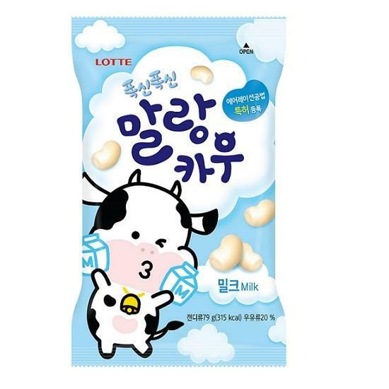 롯데 말랑카우 밀크 79g (Lotte Chewing Candy Milk)